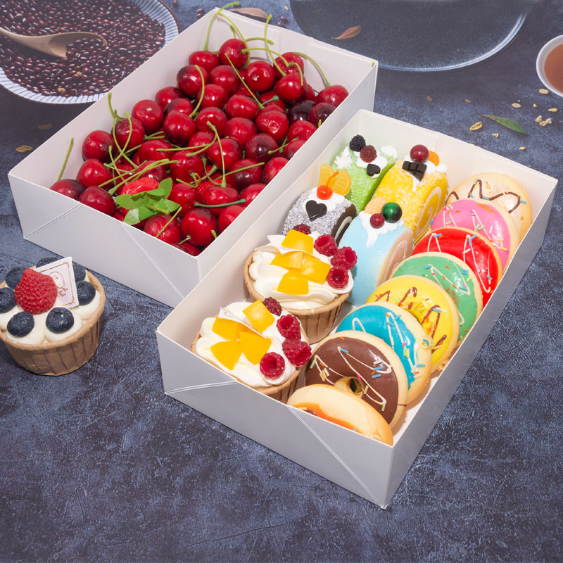 Custom printed food-grade white paper packaging French fried chicken box hamburger box food container grazing box