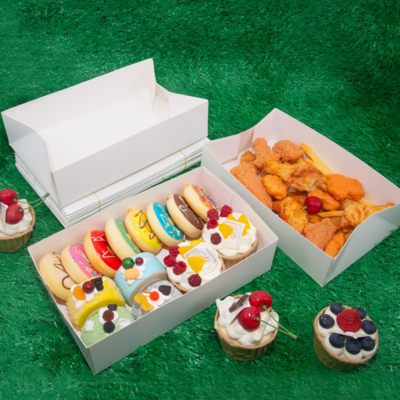 Custom printed food-grade white paper packaging French fried chicken box hamburger box food container grazing box