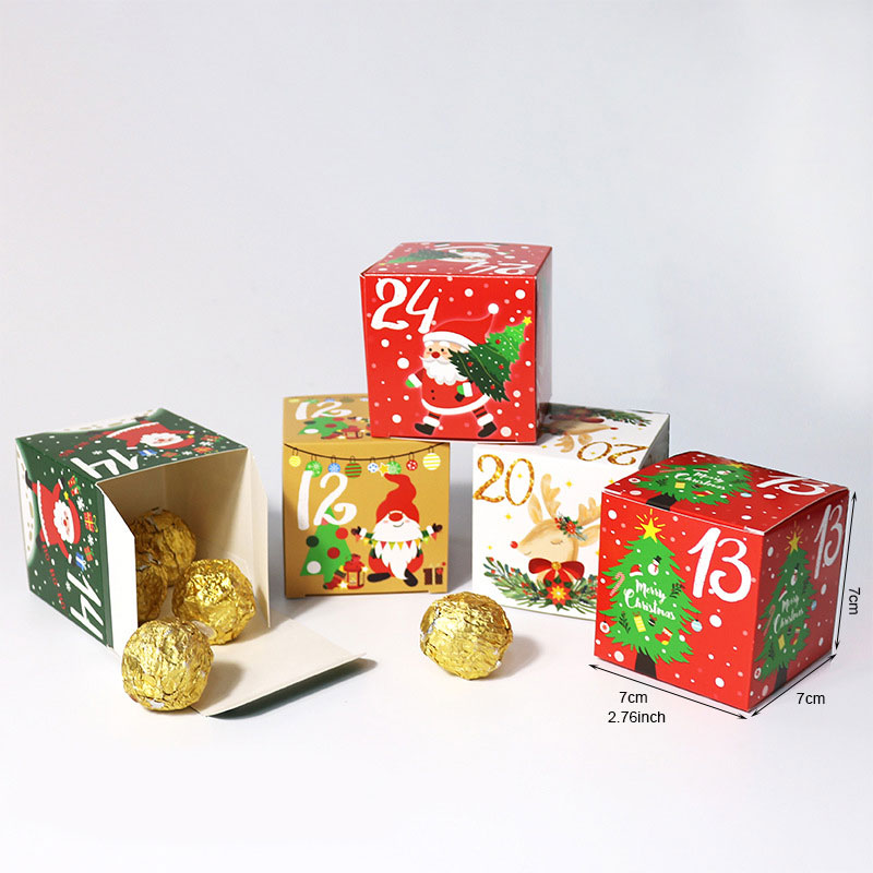 Christmas arrival calendar candy box Christmas countdown digital gift box packaging carton Amazon gift box