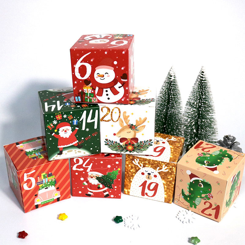 Christmas arrival calendar candy box Christmas countdown digital gift box packaging carton Amazon gift box