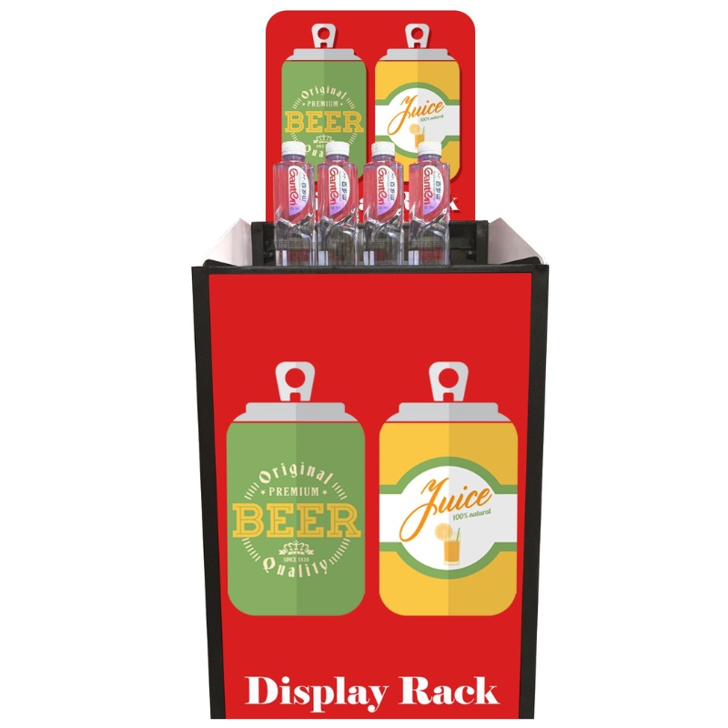 Custom Pop Up Spring-loaded Metal Steel Floor Stand Beverage Display - Holidaypac