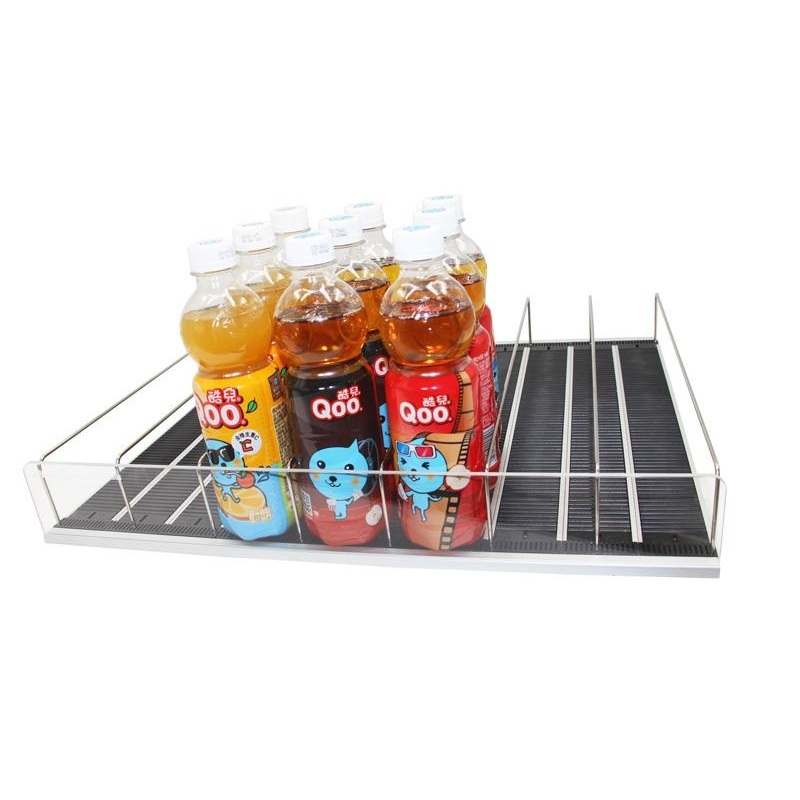 Glides Flex Spring Sliding Gravity Feed Bottle Beverage Shelf