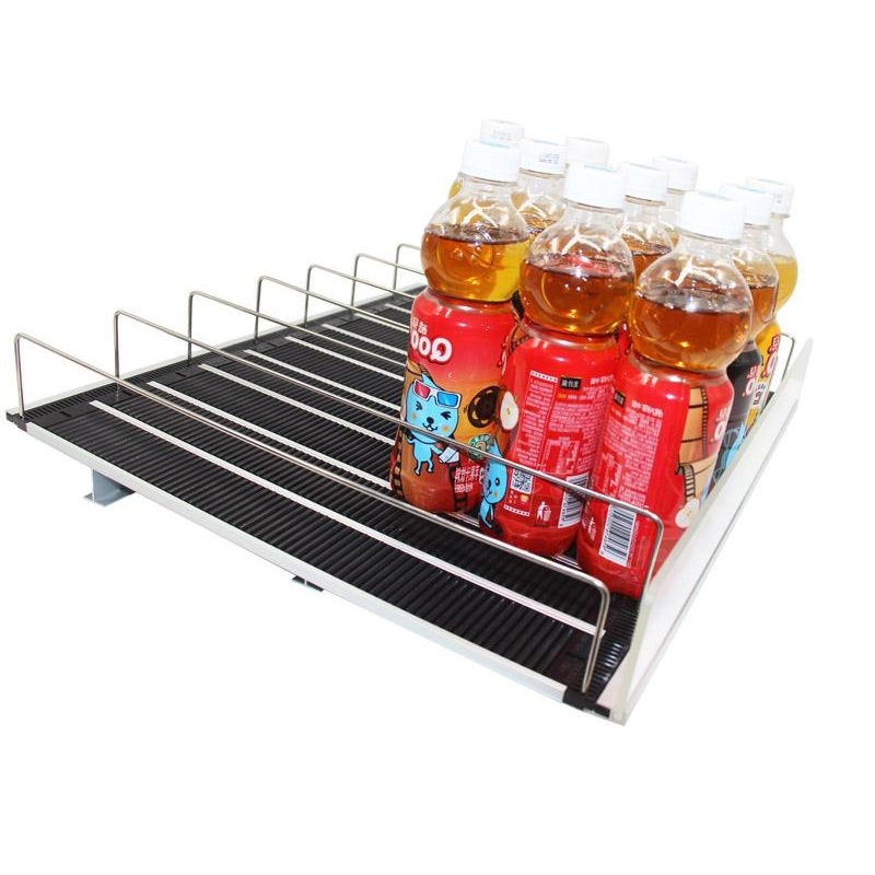Glides Flex Spring Sliding Gravity Feed Bottle Beverage Shelf