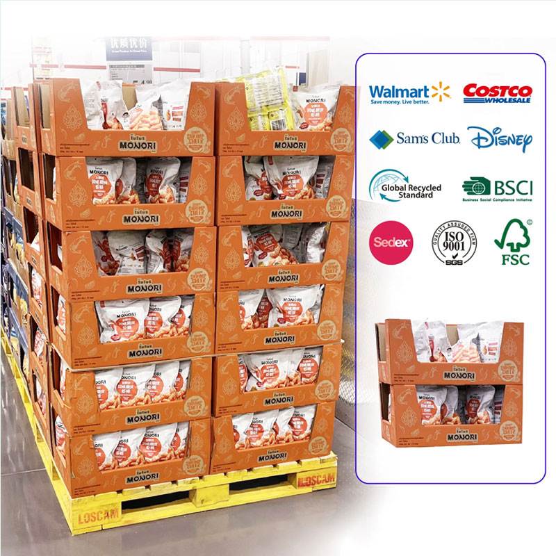 Custom Food PDQ Stackable Display Boxes - Holidaypac