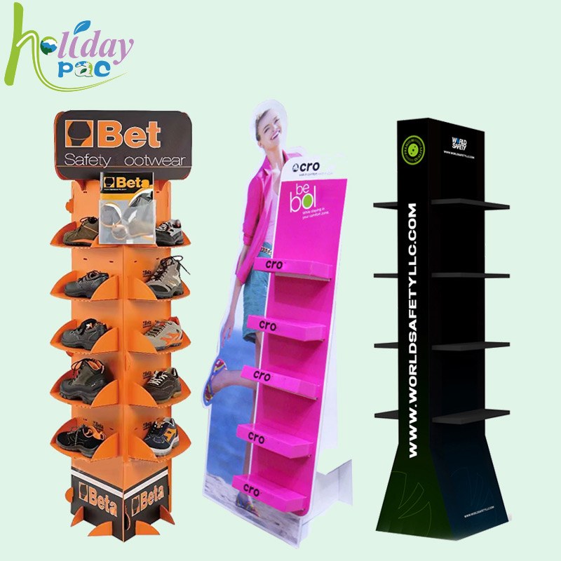 Custom Cardboard Shoe Display Stands - Holidaypac