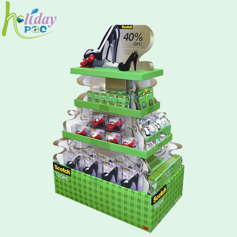 Custom Cardboard Shoe Display Stands - Holidaypac