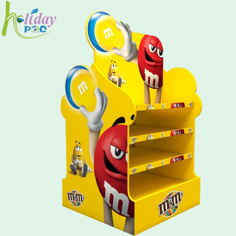 Custom Cardboard M&M Display Stand - Holidaypac