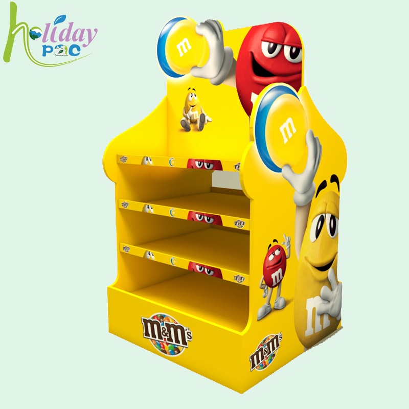Custom Cardboard M&M Display Stand - Holidaypac