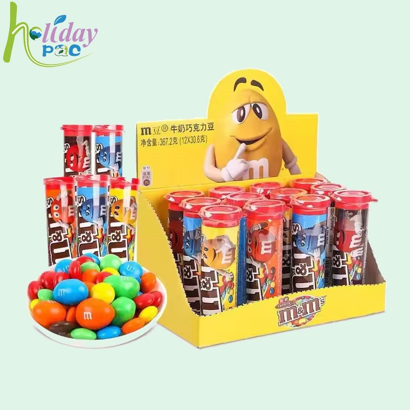 Custom M&M Chocolate Counter Shipper display stand - Holidaypac