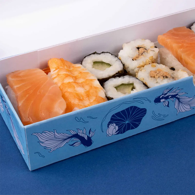 Custom Portable Sushi Takeaway Box with Handle - Holidaypac