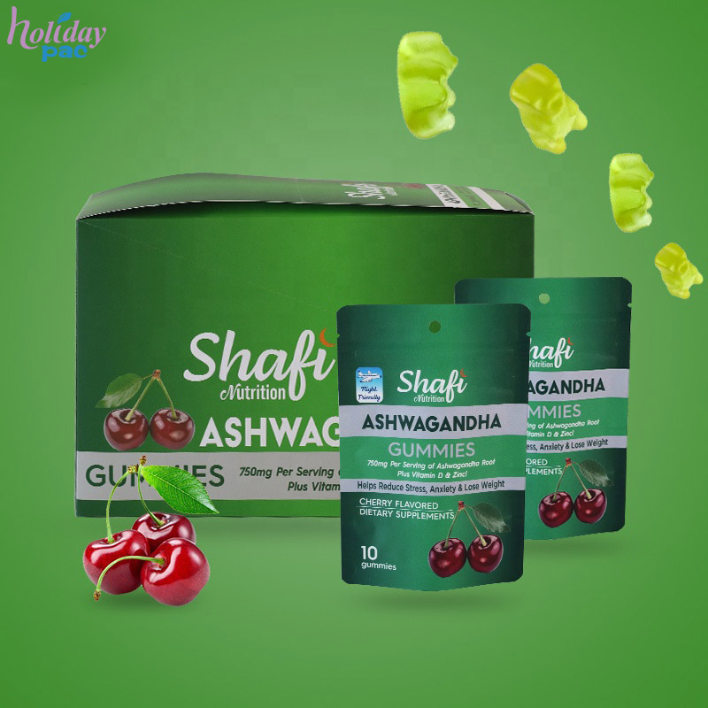 Custom Retail Shelf Ready Display Packaging Box with Header for Gummies Candy -Holidaypac