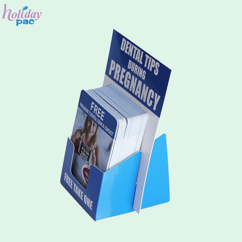Custom Counter Top Cardboard Brochure Leaflet Flyer Paper Display Holder - Holidaypac