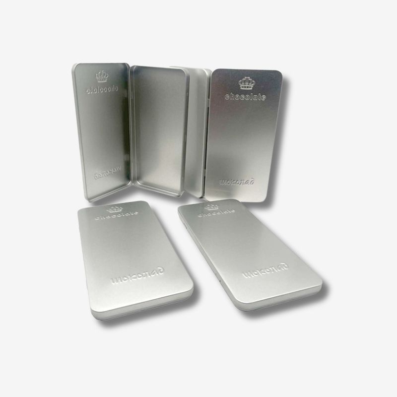 Custom Rectangle Embossed Tin Boxes Wholesale - Holidaypac