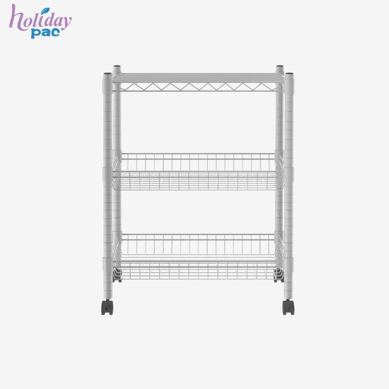 Custom Wire Shelving Unit With Wheels - Holidaypac