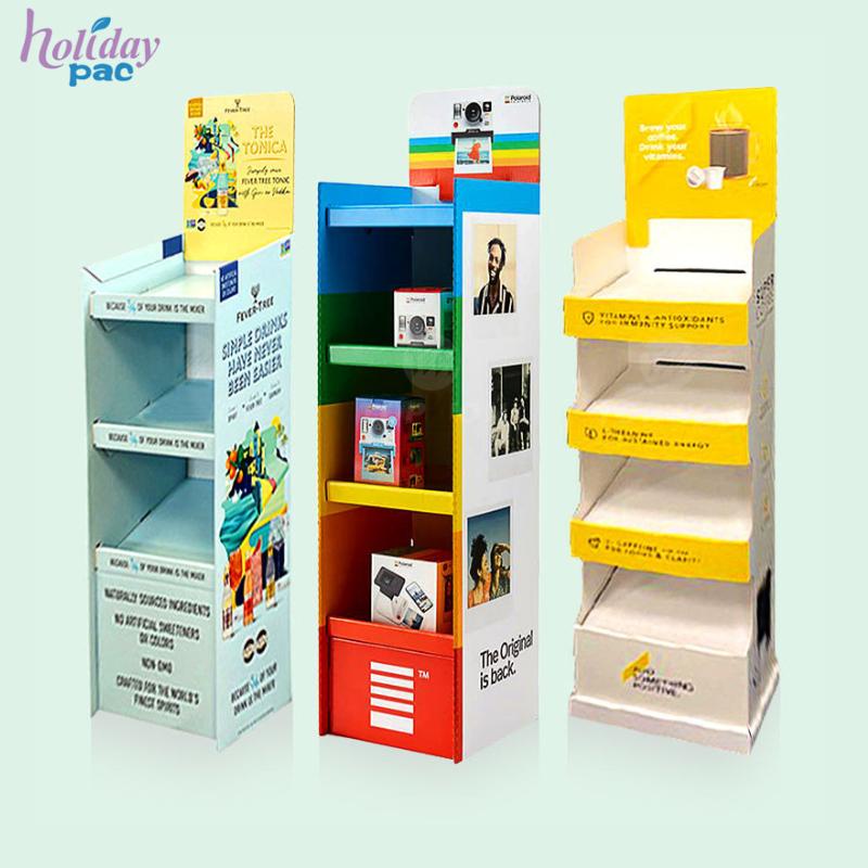 Supermarket Retail Custom Paper Corrugated Cardboard Display For Skincare - Holidaypac