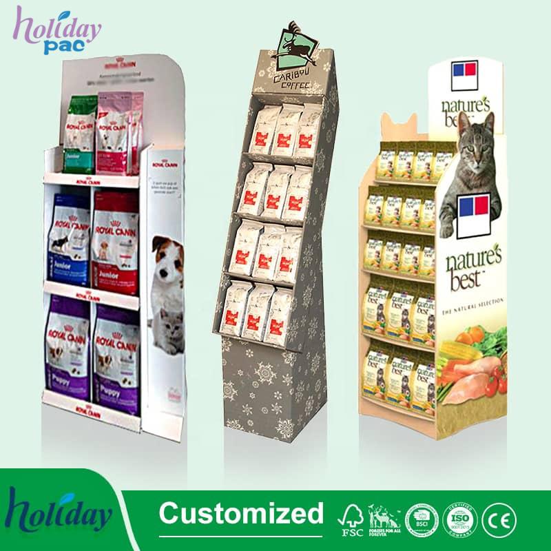  Cardboard Pet Product Dog Cat Store Shop Food Toy Display Rack - Holidaypac