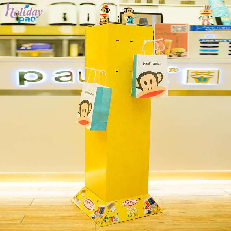 Wholesale Collapsible Design Advertising Supermarket Floor Standing Cardboard with Hooks - Holidaypac