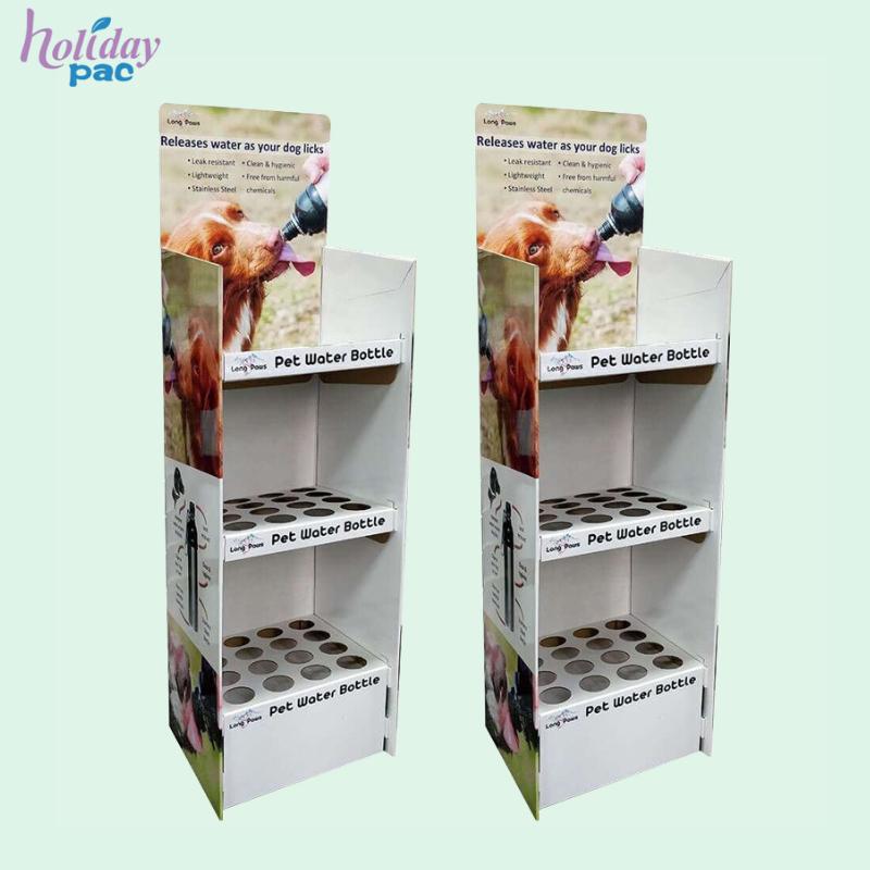 Customized Water Bottle Cardboard Floor Display Stand for Retail Store - Holidaypac