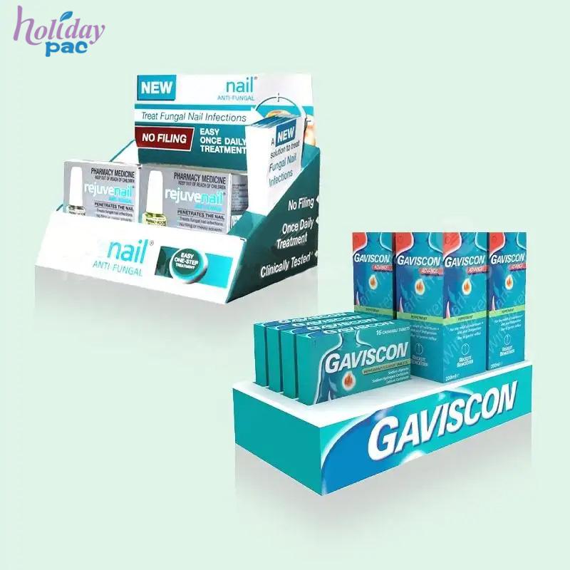 Customized Cardboard Counter Health Care Display Pharmacy Counter Display Drug Display Racks - Holidaypac