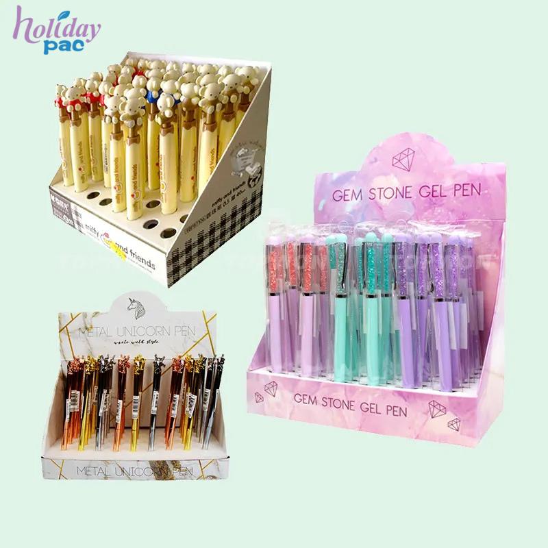 Custom Retail Promotion Carton Pdq Pop Up Cardboard Pen Display Box - Holidaypac