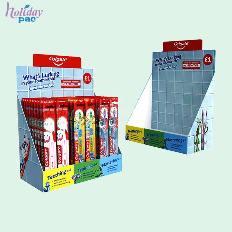Holidaypac Custom Corrugated Cardboard Counter Display Toothbrush
