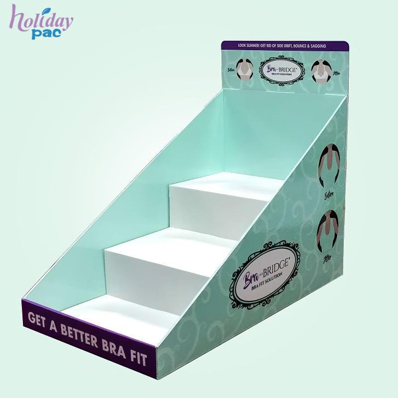 Holiday Bra Ribbon Display PDQ Stand Paper Bound Wrap Display/Corrugated Paper Cardboard Counter Top Displays