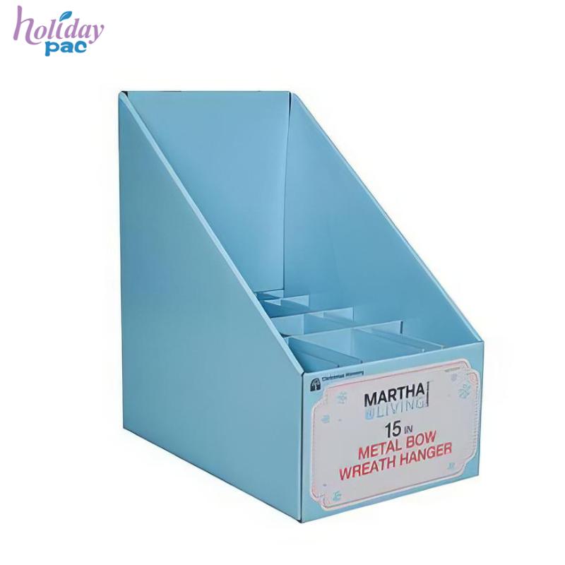 Custom Recyclable Cardboard Counter Display With Tier Hook Rotating Plate For Cosmetic Electronics Toys Books HLD-CCD004