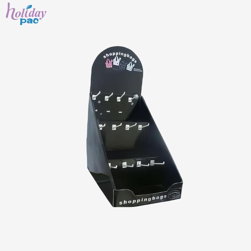Customized Good Quality Corrugated Cardboard Peg Hook Counter Display - Holidaypac
