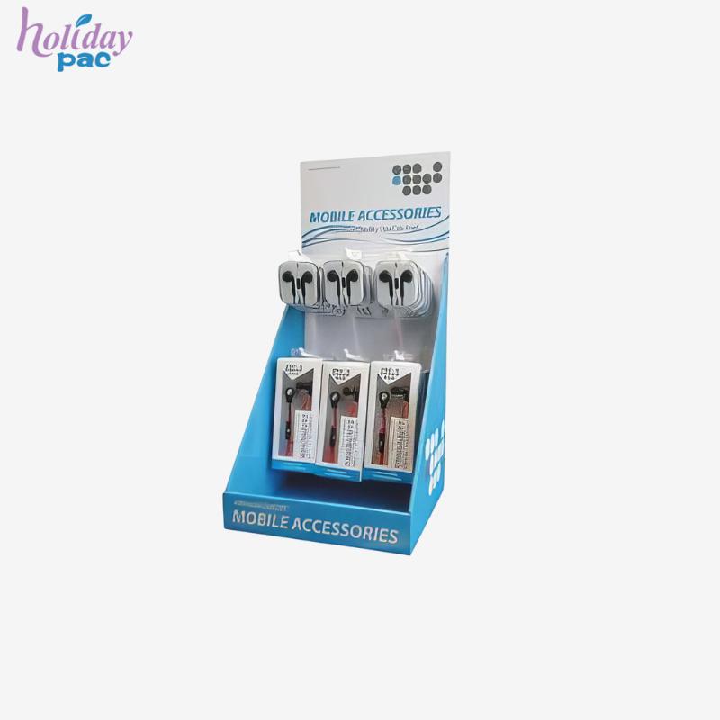 Attractive Cardboard Pdq Plastic Pegs Corrugated Shelf Bin With Hook Peg Board Counter Displays - Holidaypac