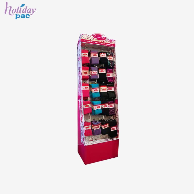 Best Selling Hook Display Tier Corrugated Floor Display Show Shelf From Chinese Factory - Holidaypac