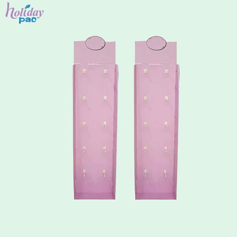 Retail Sock Hang Package Hook Display Cardboard Floor Stand Cardboard Display Stands With Hooks HLD-F902 - Holidaypac