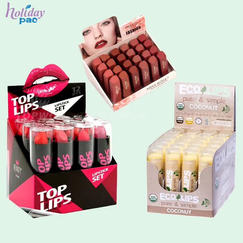 Corrugated Packaging Box Folding Lipsticks Cosmetic Durable Custom Personality Paper Display Boxes - Holidaypac