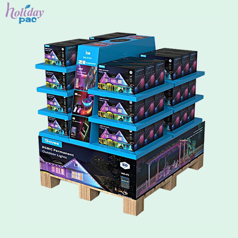 High Quality Corrugated Cardboard Display Box Super Promotional Stackable PDQ Trays For Walmart