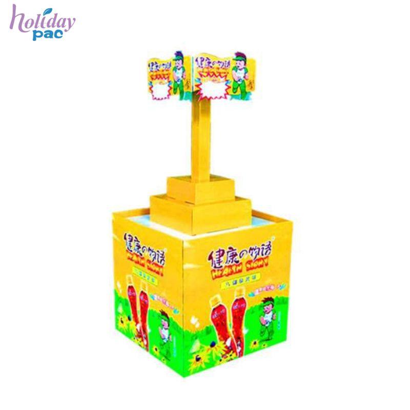 Custom Shape Design Quarter Cardboard Pallet Display For Food Promotion