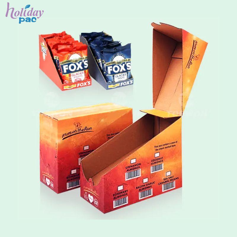 Custom Retail Paper Shelf Ready Display Packaging Box POS Cardboard Corrugated Tear Away Box