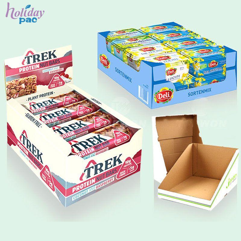 Custom Logo Shipping Counter Top Food Candy Pdq Tearaway Display Box
