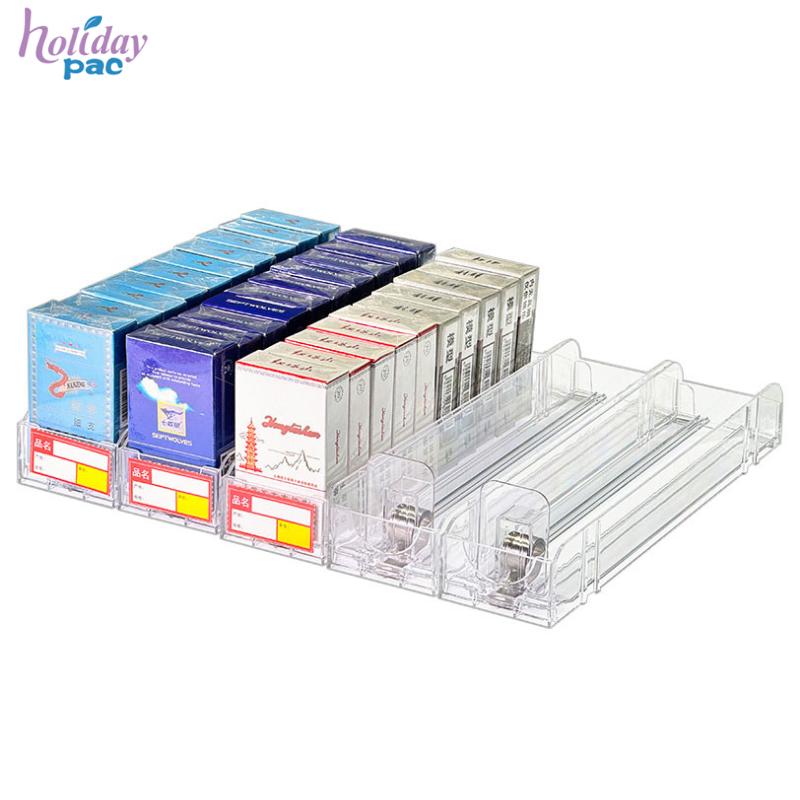 Spring Loaded Shelf Pusher for Cigarette