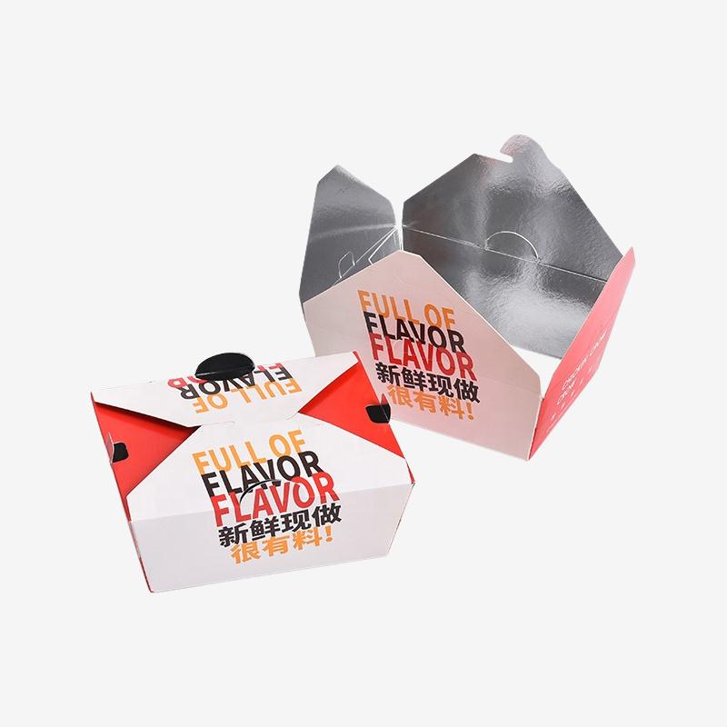 Custom Fast Food Disposable Takeaway Box with Aluminum Foil Lining - Holidaypac