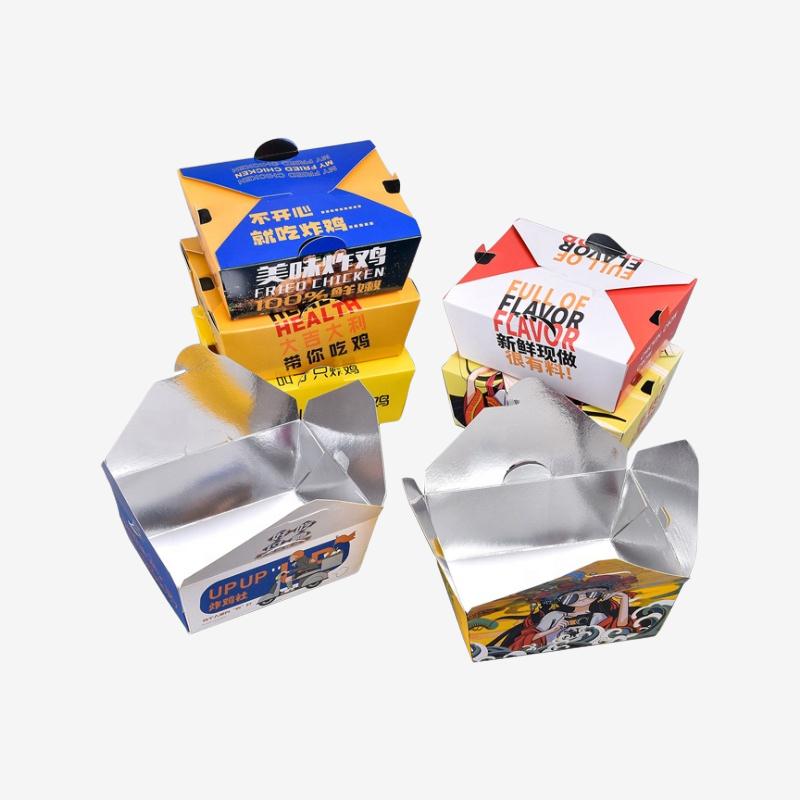 Custom Fast Food Disposable Takeaway Box with Aluminum Foil Lining - Holidaypac