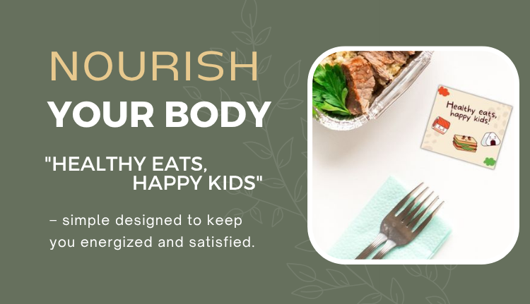Motivational Lunch Cards for Kids & Adults - Healthy Meal Ideas with English Learning Quotes