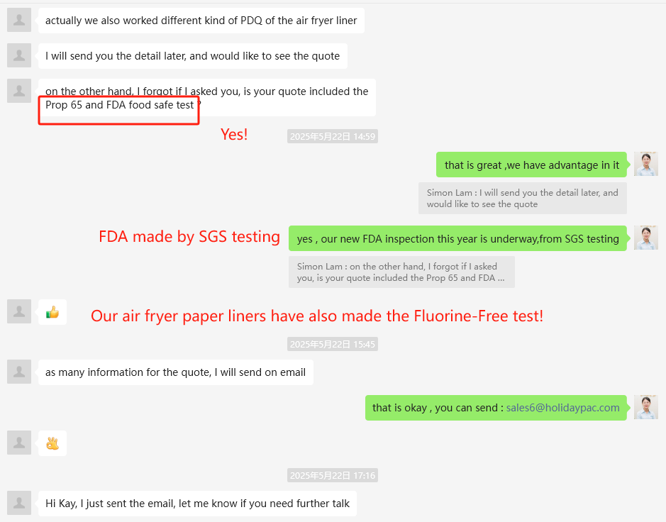 holidaypac air fryer paper liner factory professional communications 