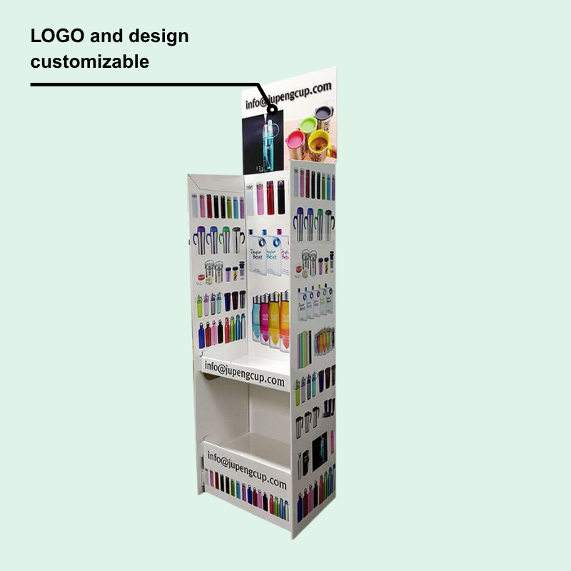 Custom 2-Tier Heavy Duty Floor Display Stand for Water Bottle - Holidaypac