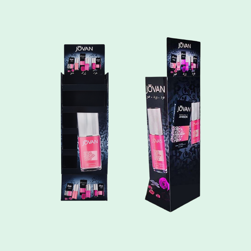 Custom 5 Shelf Makeup Cardboard Floor Display Rack  - Holidaypac