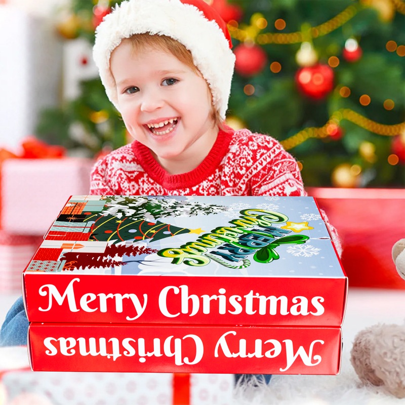 Custom Flip Open Christmas Advent Calendar Book Style Blind Box with 24 Holes - Holidaypac