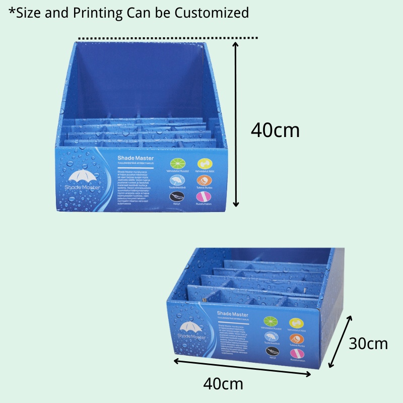 Custom Multi-cells Counter Display for Mini Umbrella-Holidaypac