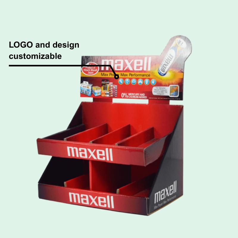 Custom Counter Top Display Unit with Tray for For Battery-Holidaypac