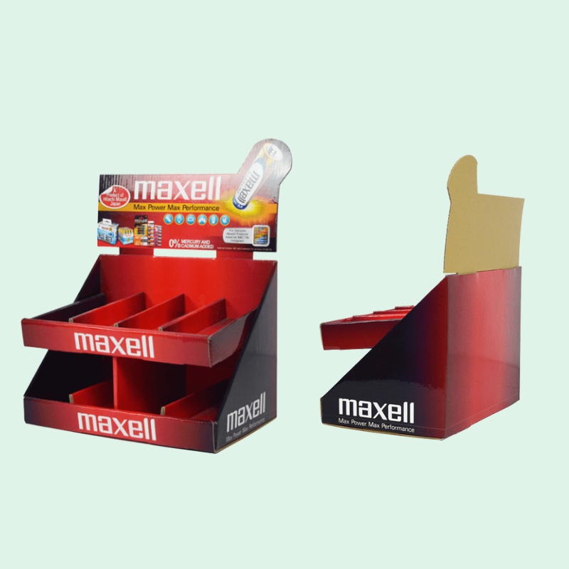 Custom Counter Top Display Unit with Tray for For Battery-Holidaypac