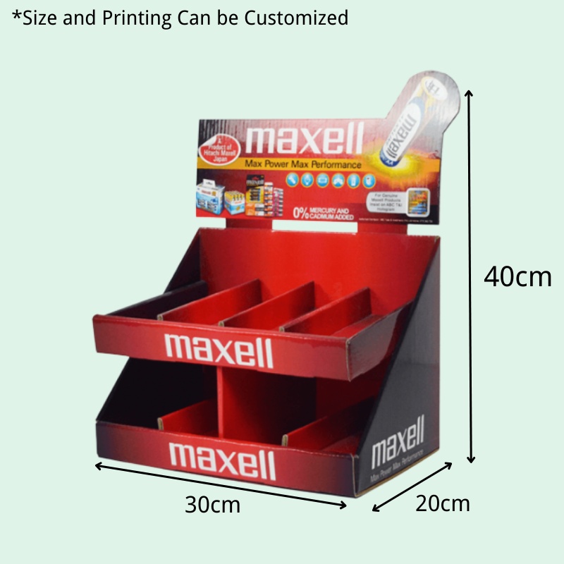 Custom Counter Top Display Unit with Tray for For Battery-Holidaypac