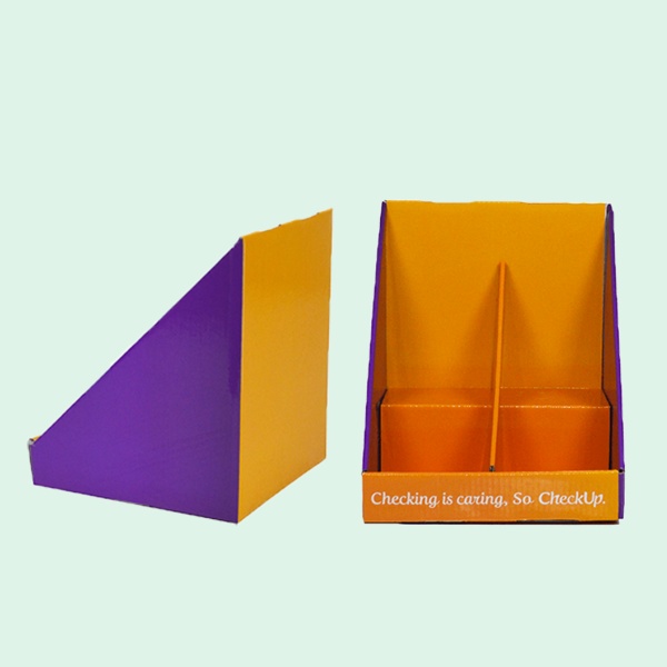 Corrugated Counter Top Display Boxes with 4 Dividers for Pet Food-Holidaypac