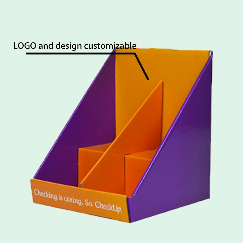 Corrugated Counter Top Display Boxes with 4 Dividers for Pet Food-Holidaypac